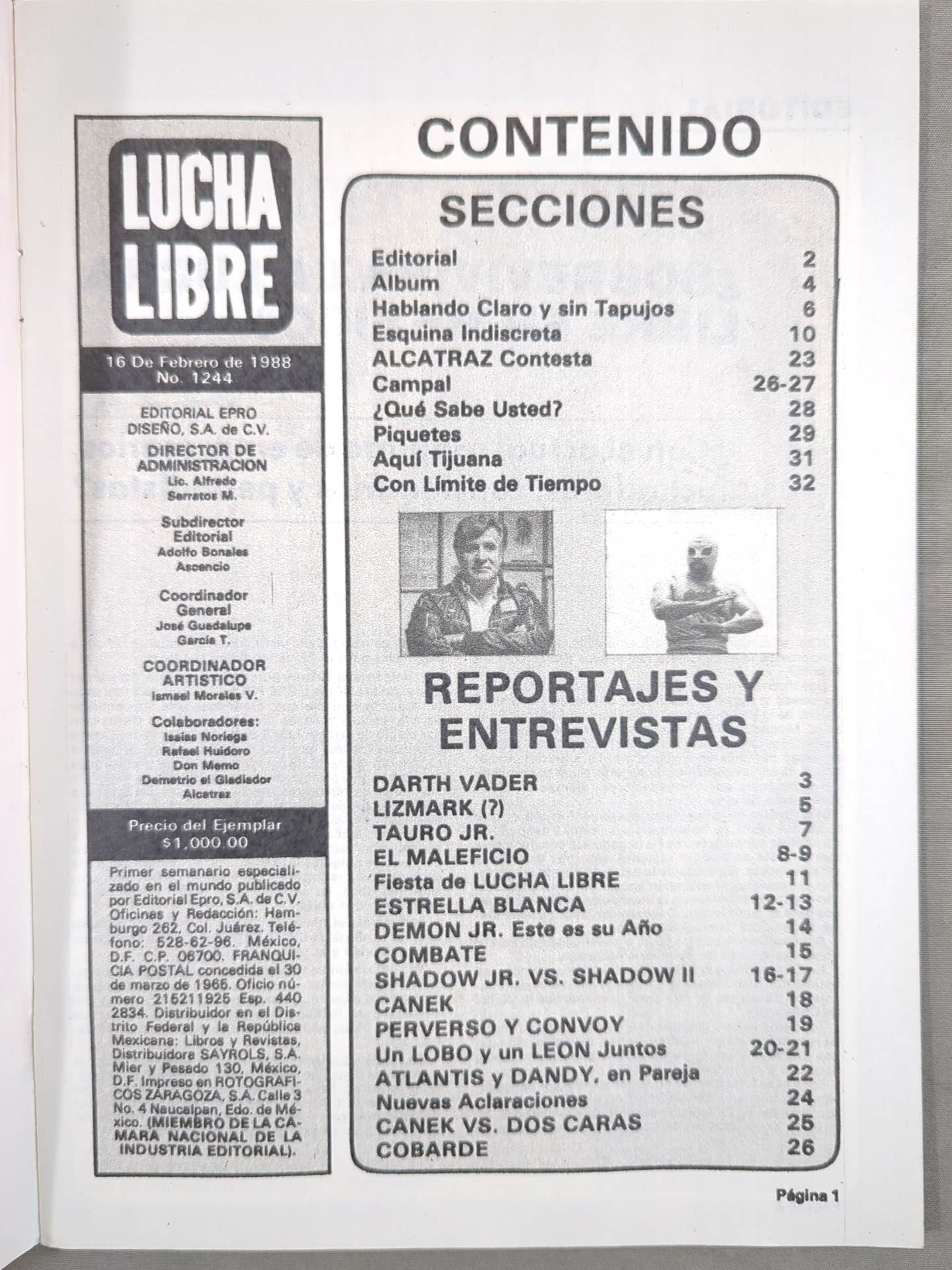 LUCHA LIBRE No.1244