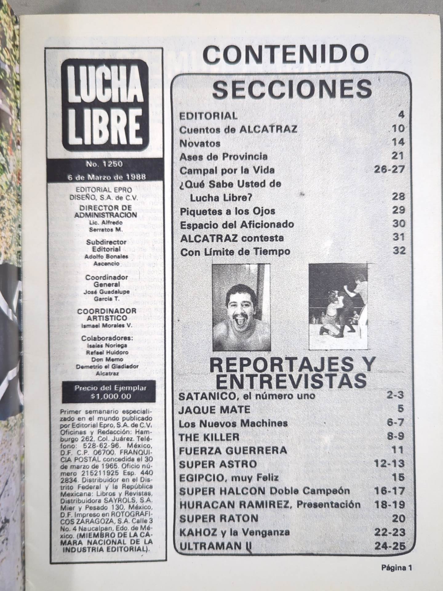 LUCHA LIBRE No.1250