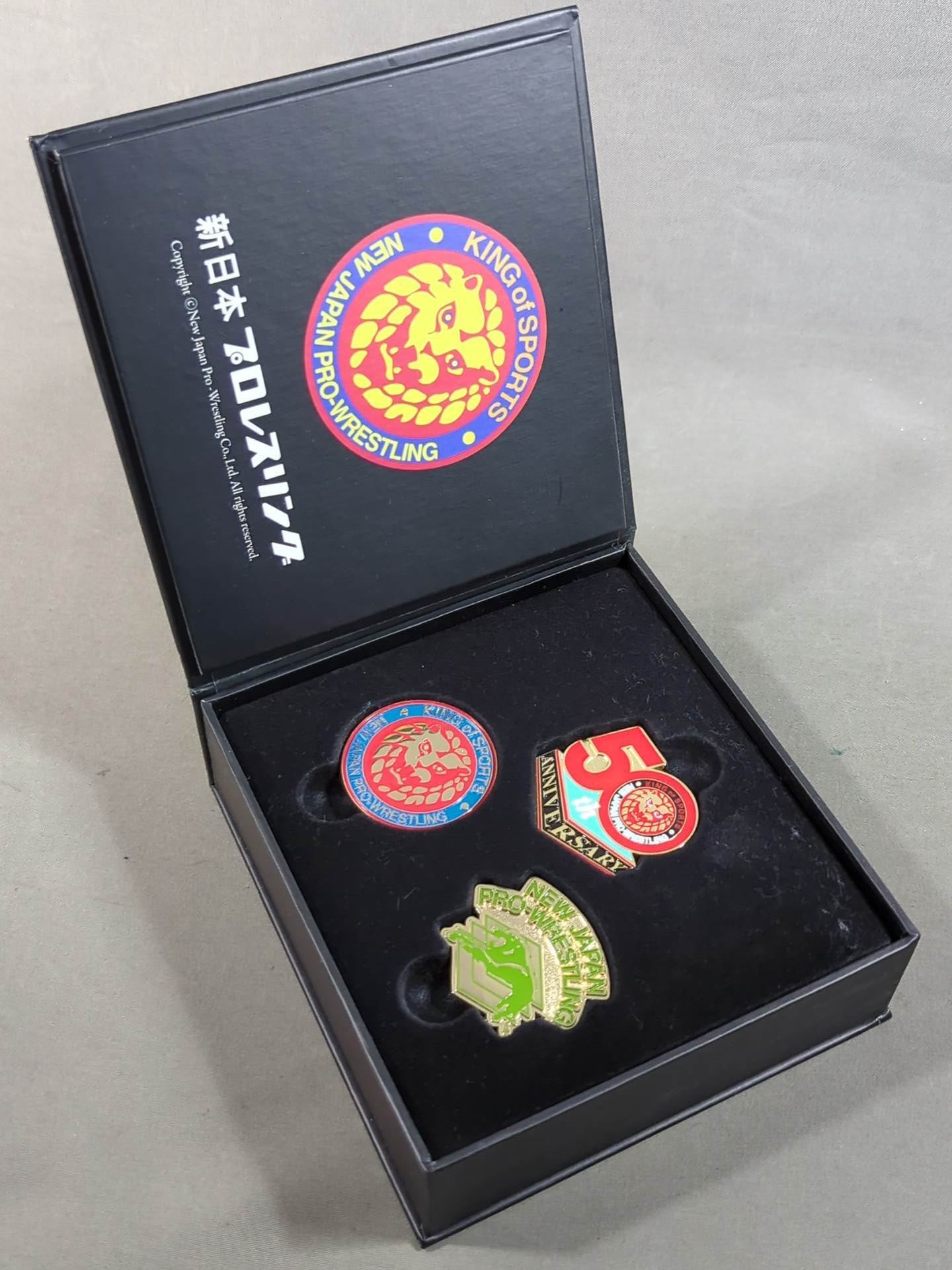 ★ ★ not sold in stores New Japan Pro Wrestling 50th ANNIVERSARY Pins Set