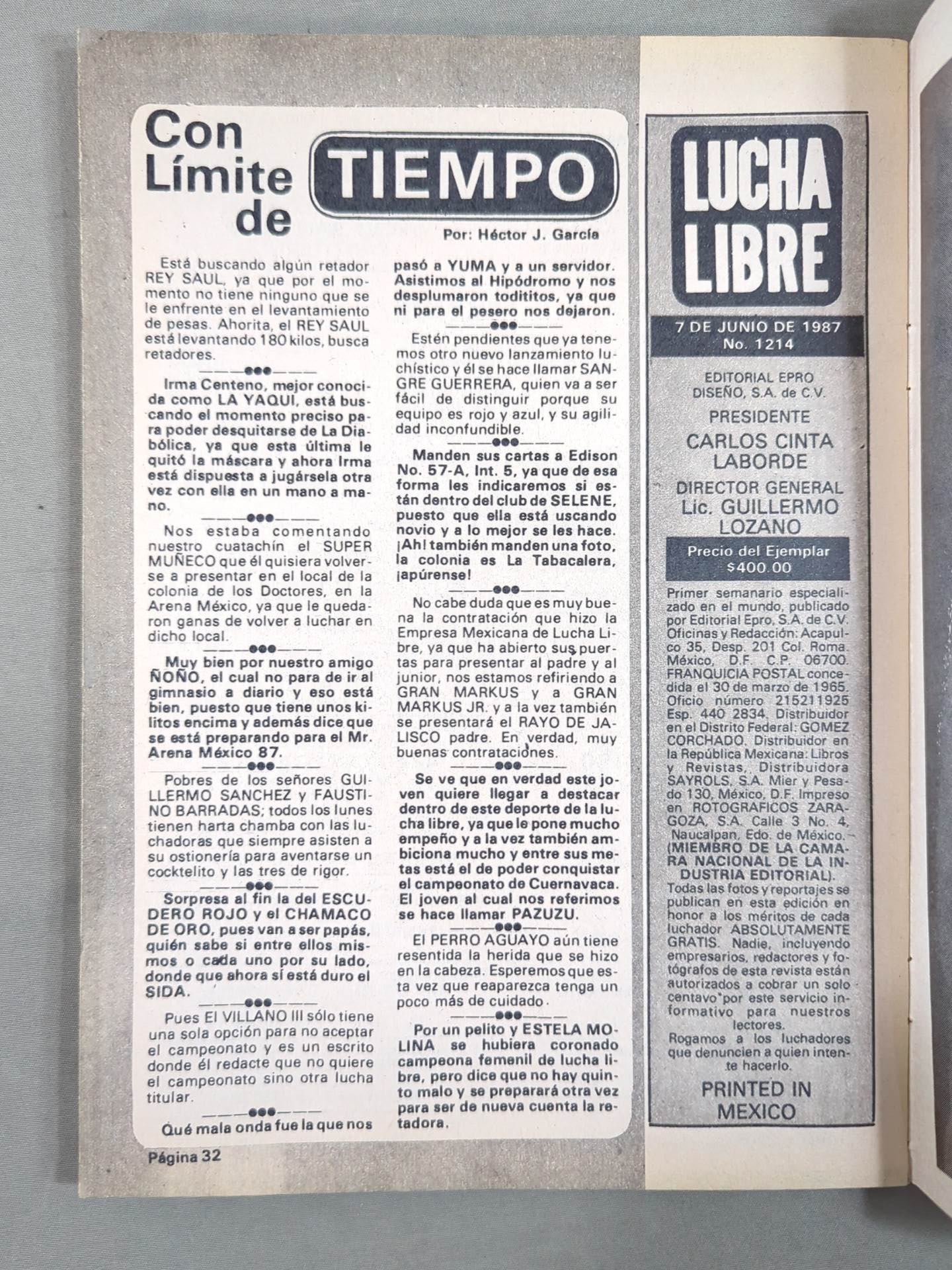 LUCHA LIBRE No.1214