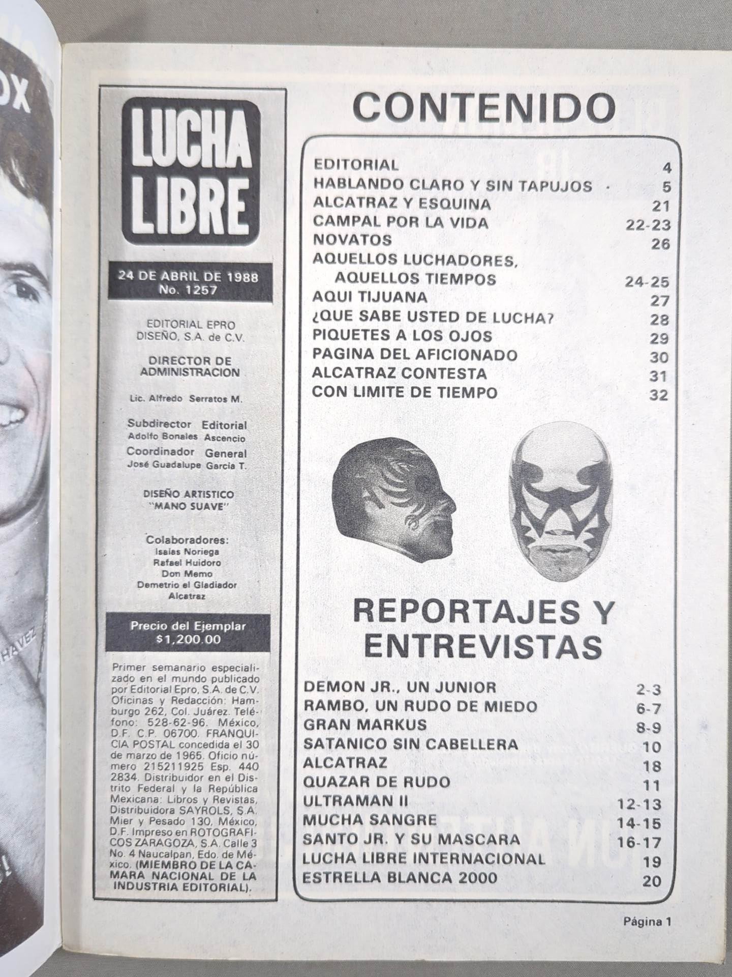 LUCHA LIBRE No.1257