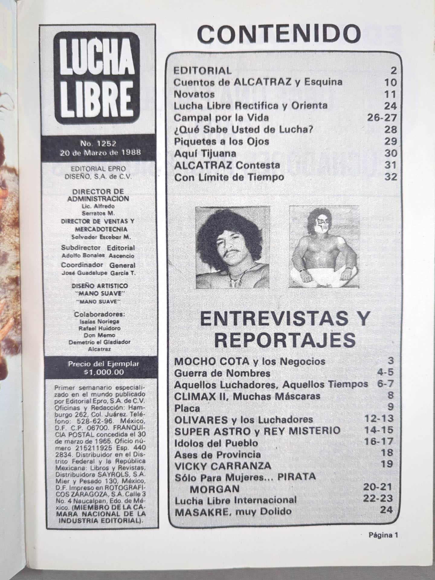 LUCHA LIBRE No.1252