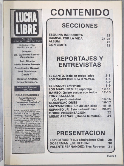 LUCHA LIBRE No.1230