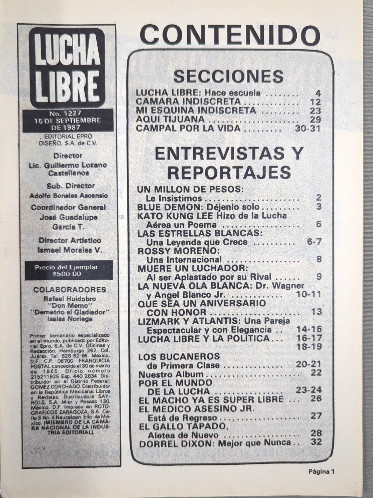 LUCHA LIBRE No.1227