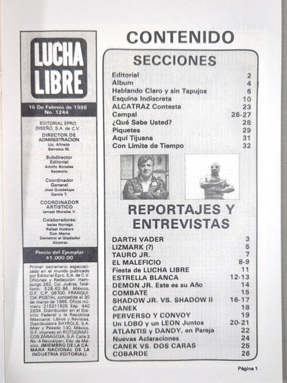 LUCHA LIBRE No.1244