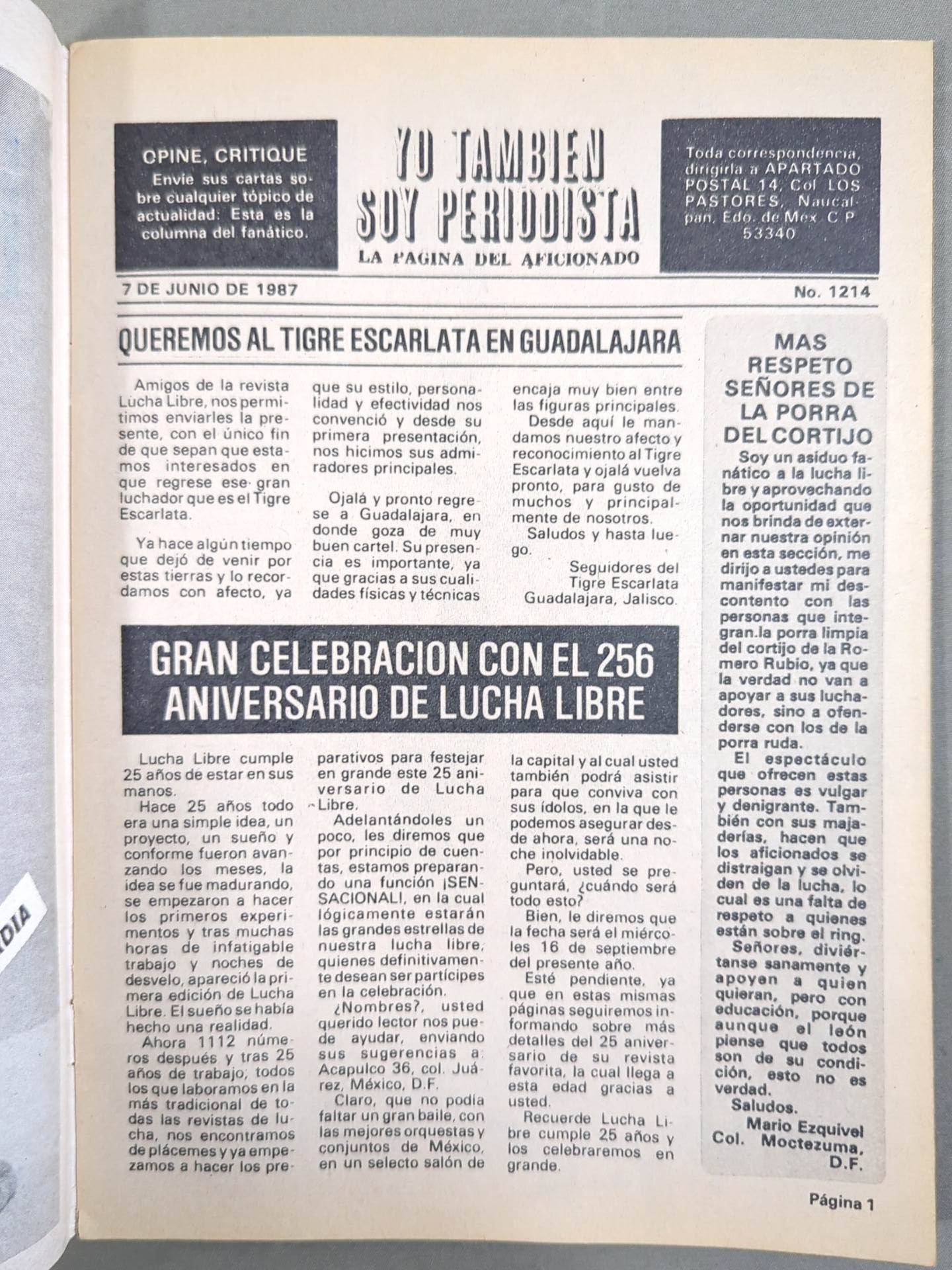 LUCHA LIBRE No.1214
