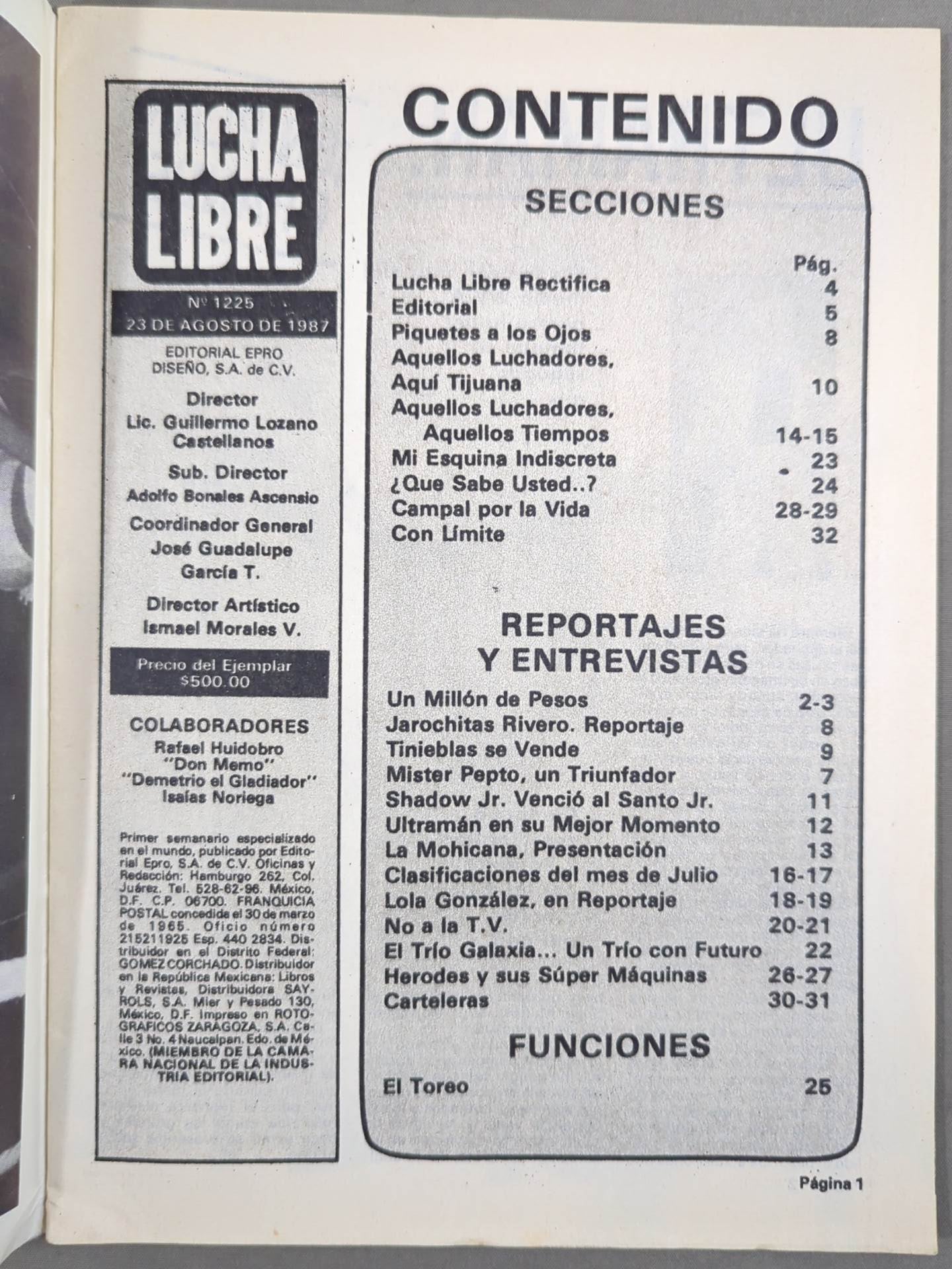 LUCHA LIBRE No.1225