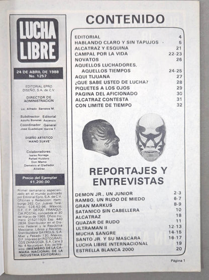LUCHA LIBRE No.1257
