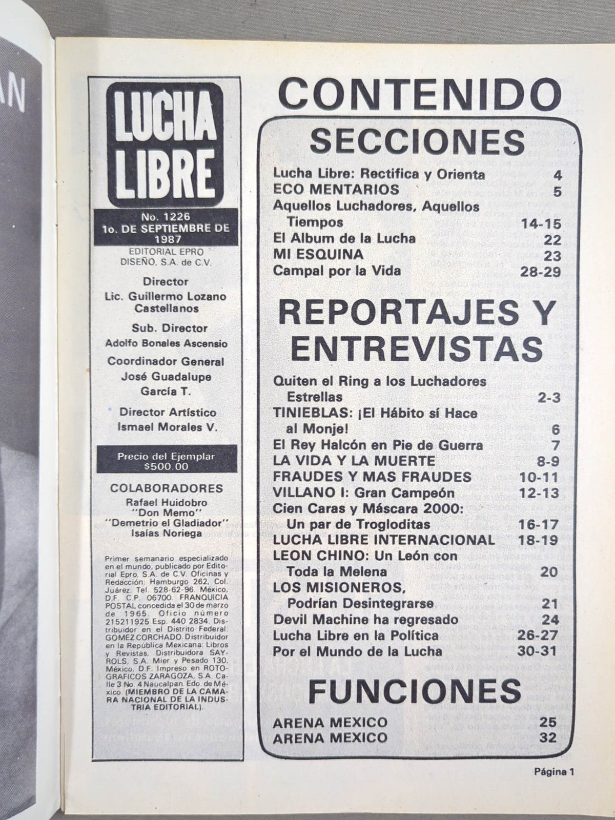 LUCHA LIBRE No.1226