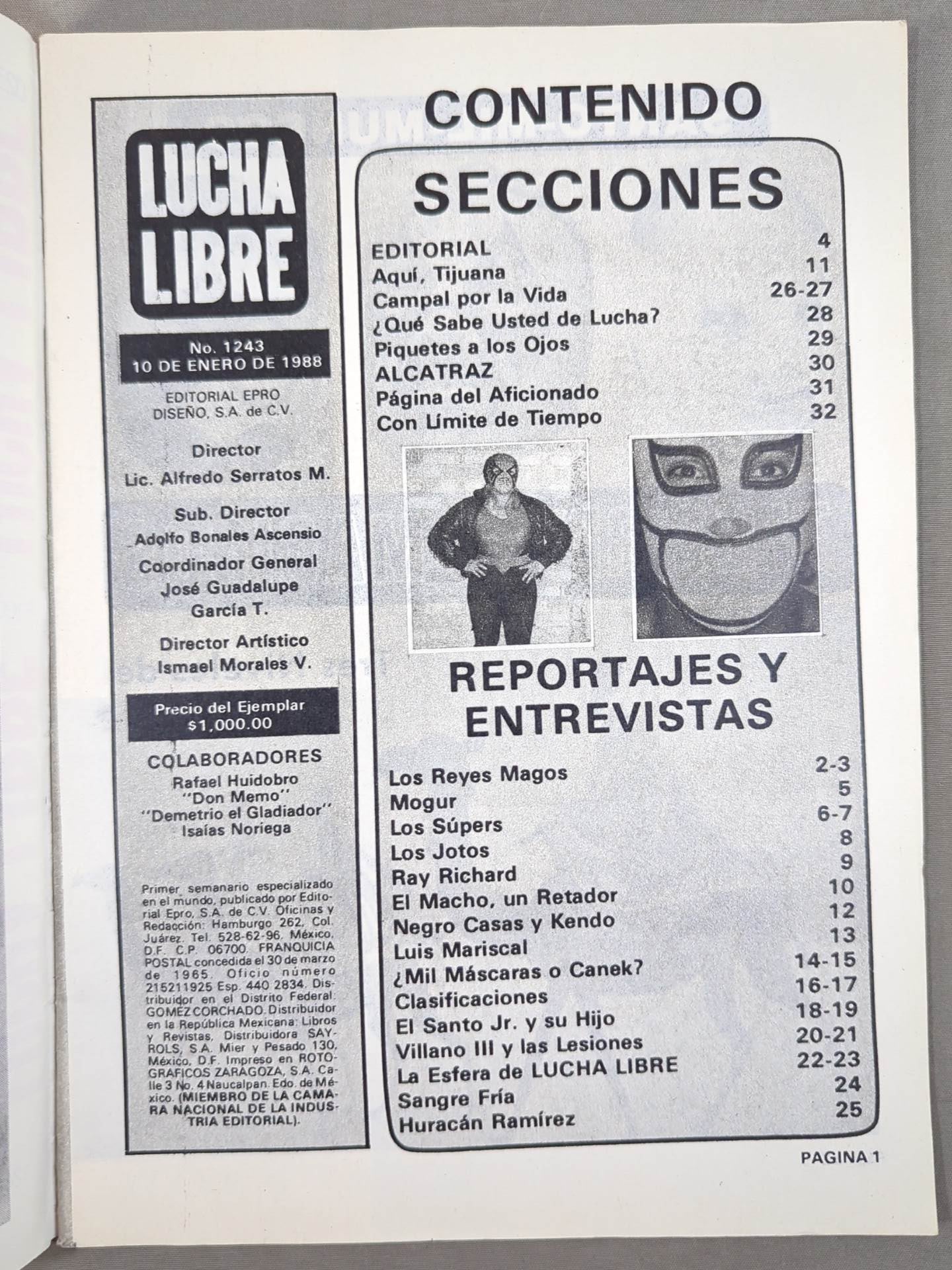 LUCHA LIBRE No.1243