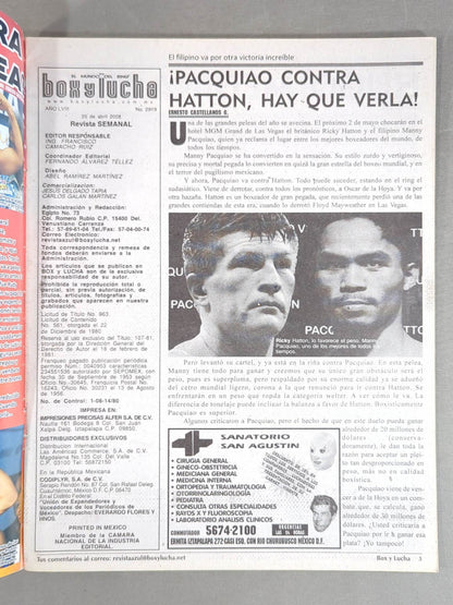 EL MUNDO DEL RING Boxylucha No.2919