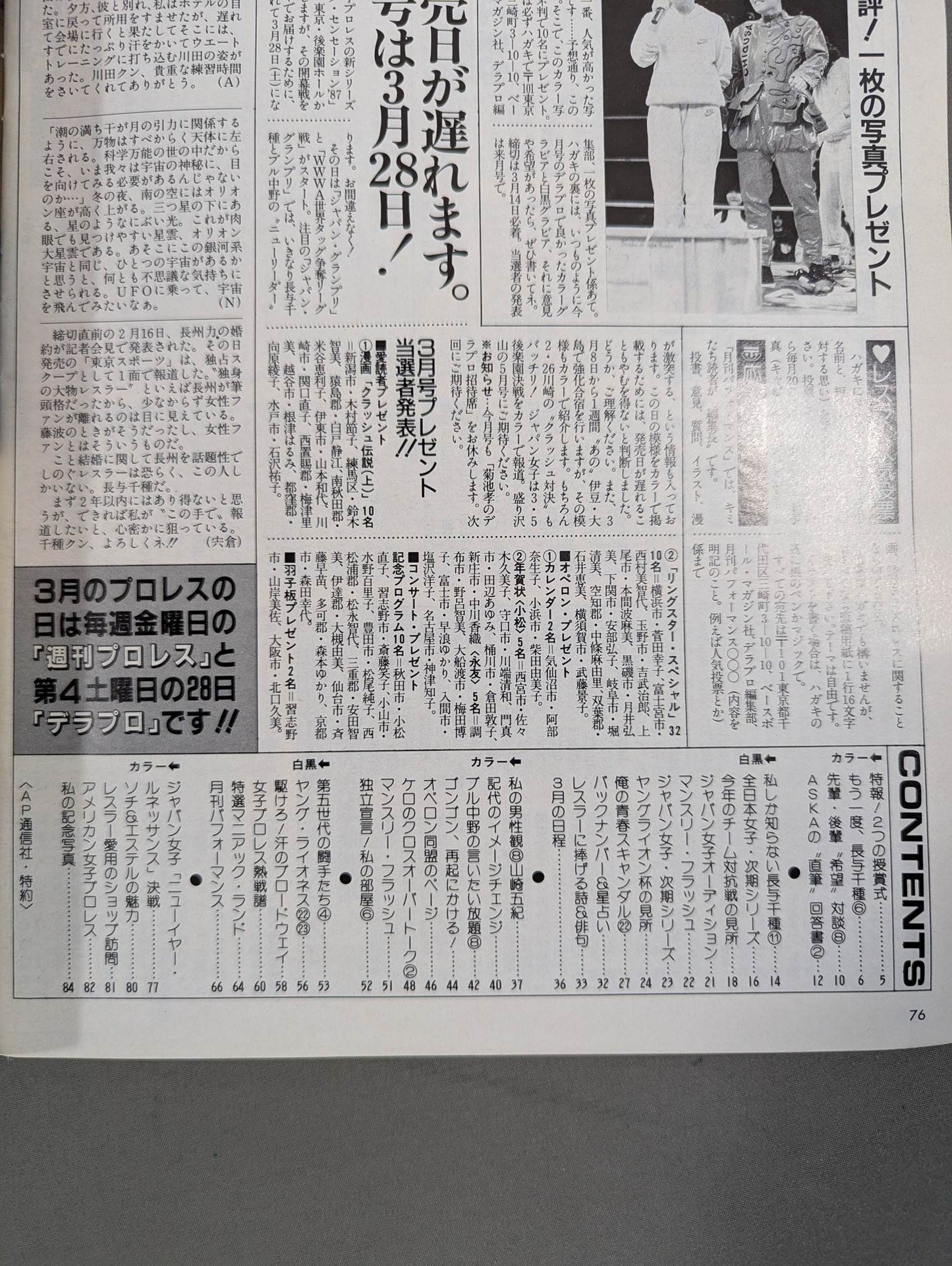 Deluxe Pro Wrestling April 1987