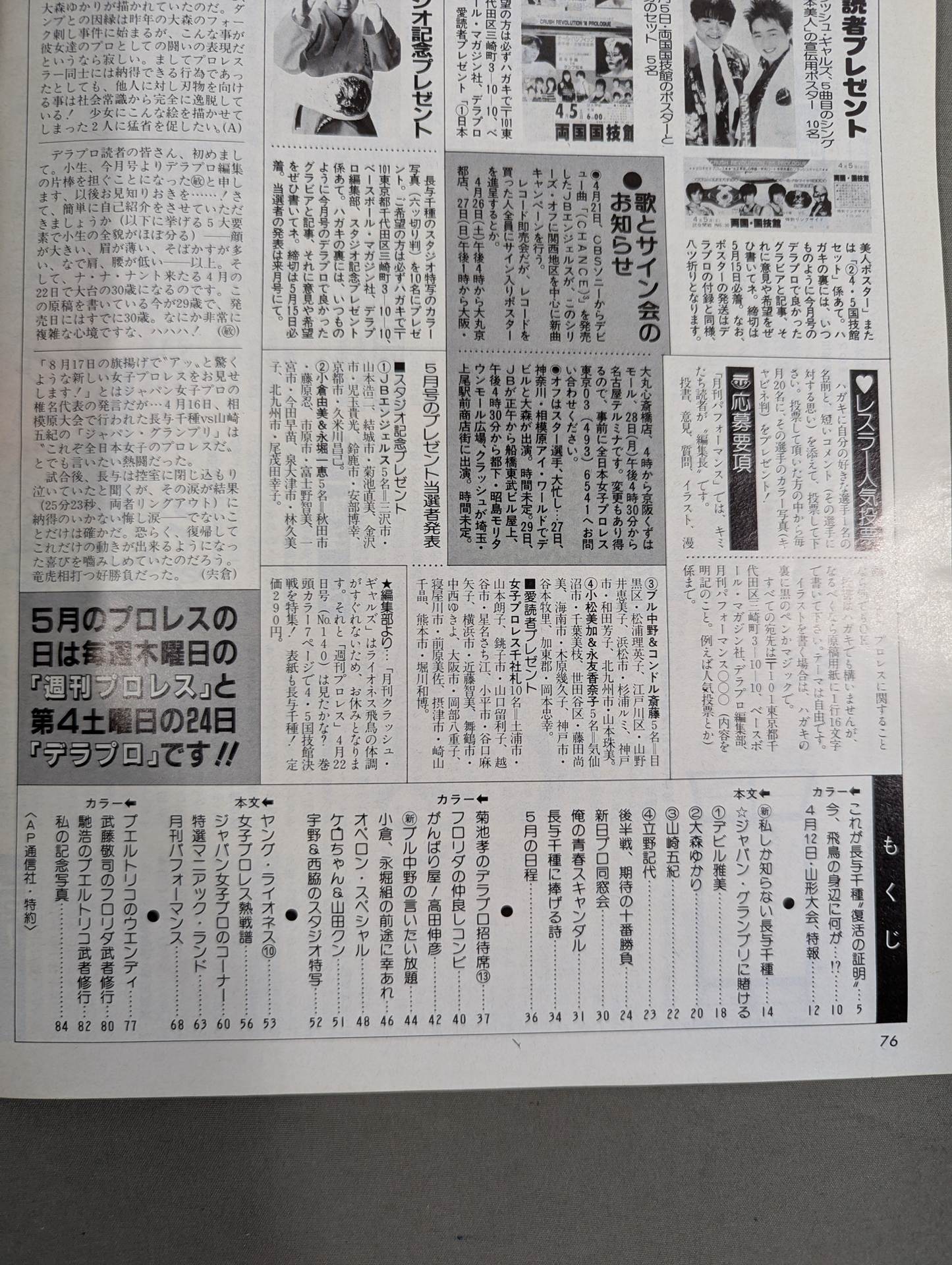 Deluxe Pro Wrestling June 1986