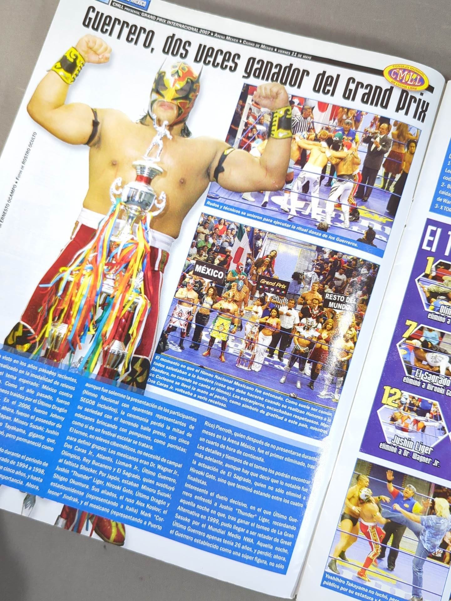 獣神サンダー・ライガー 直筆サイン入り】SUPER LUCHAS NACIONAL E