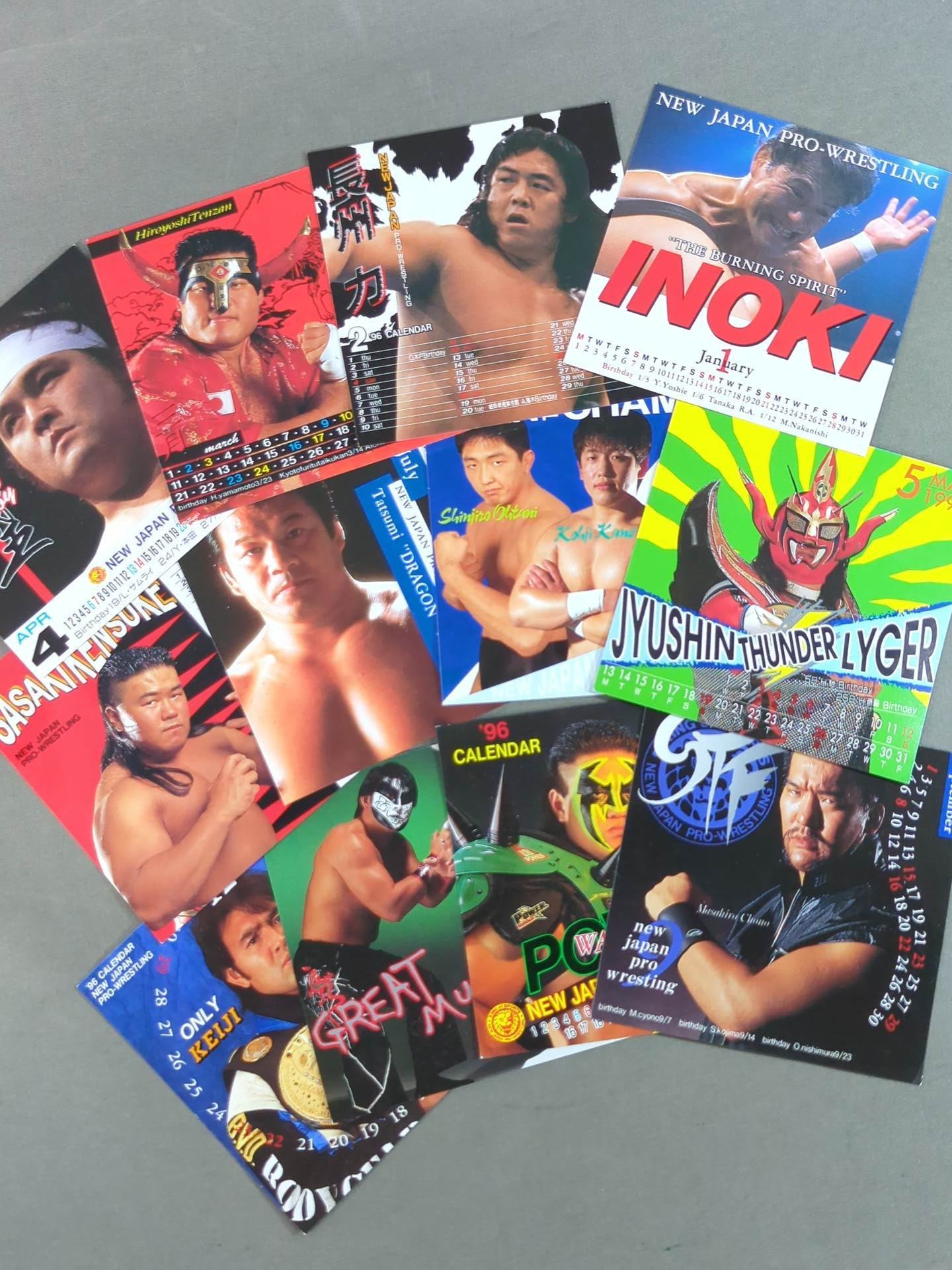 New Japan Pro Wrestling  1996 Desk Calendar