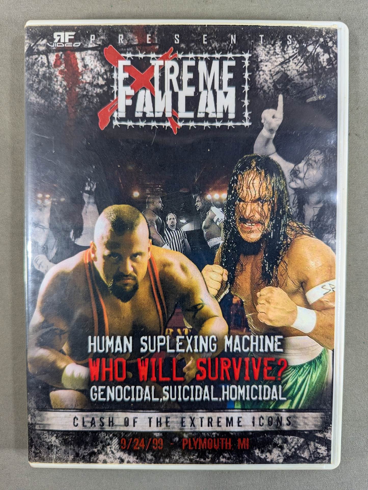 EXTREME FAN CAM 9/24/99PLYMOUTH,MI ★HUMAN SUPLEXING MACHINE vs GENOCIDAL,SUICIDAL,HOMICIDAL WHO WILL SURVIVE?★