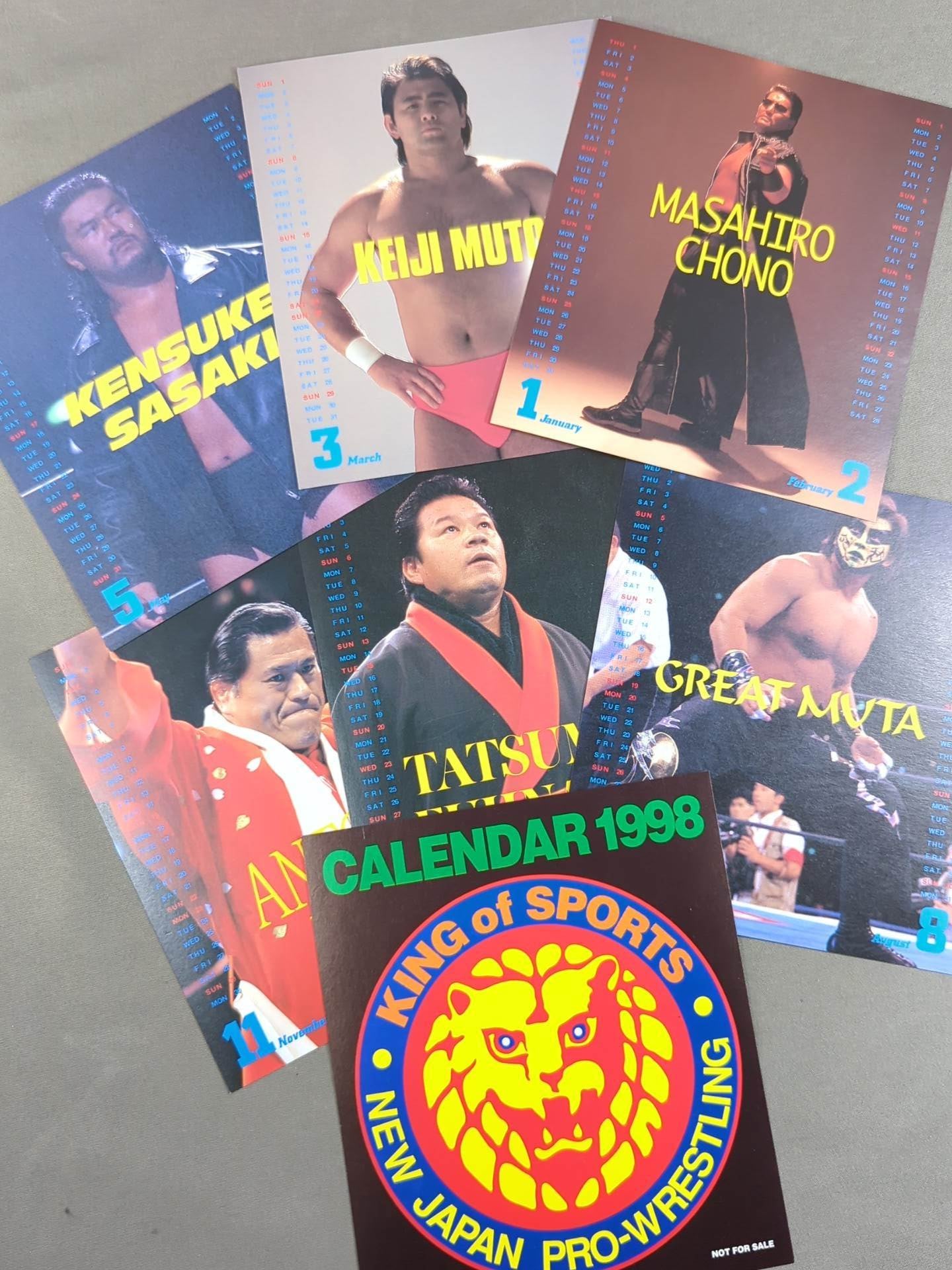 新日本プロレス 1998年 卓上カレンダー – 闘道館 新日本プロレス 1998年 卓上カレンダー – 闘道館