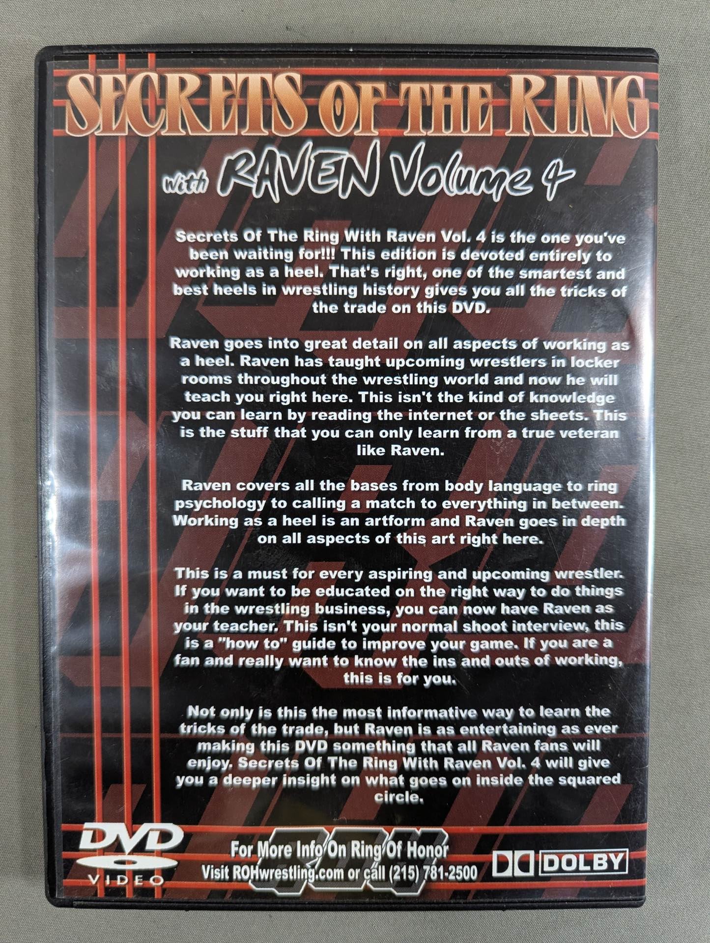 ★ROH PRESENTS★ SECRETS OF THE RING with RAVEN Volum4