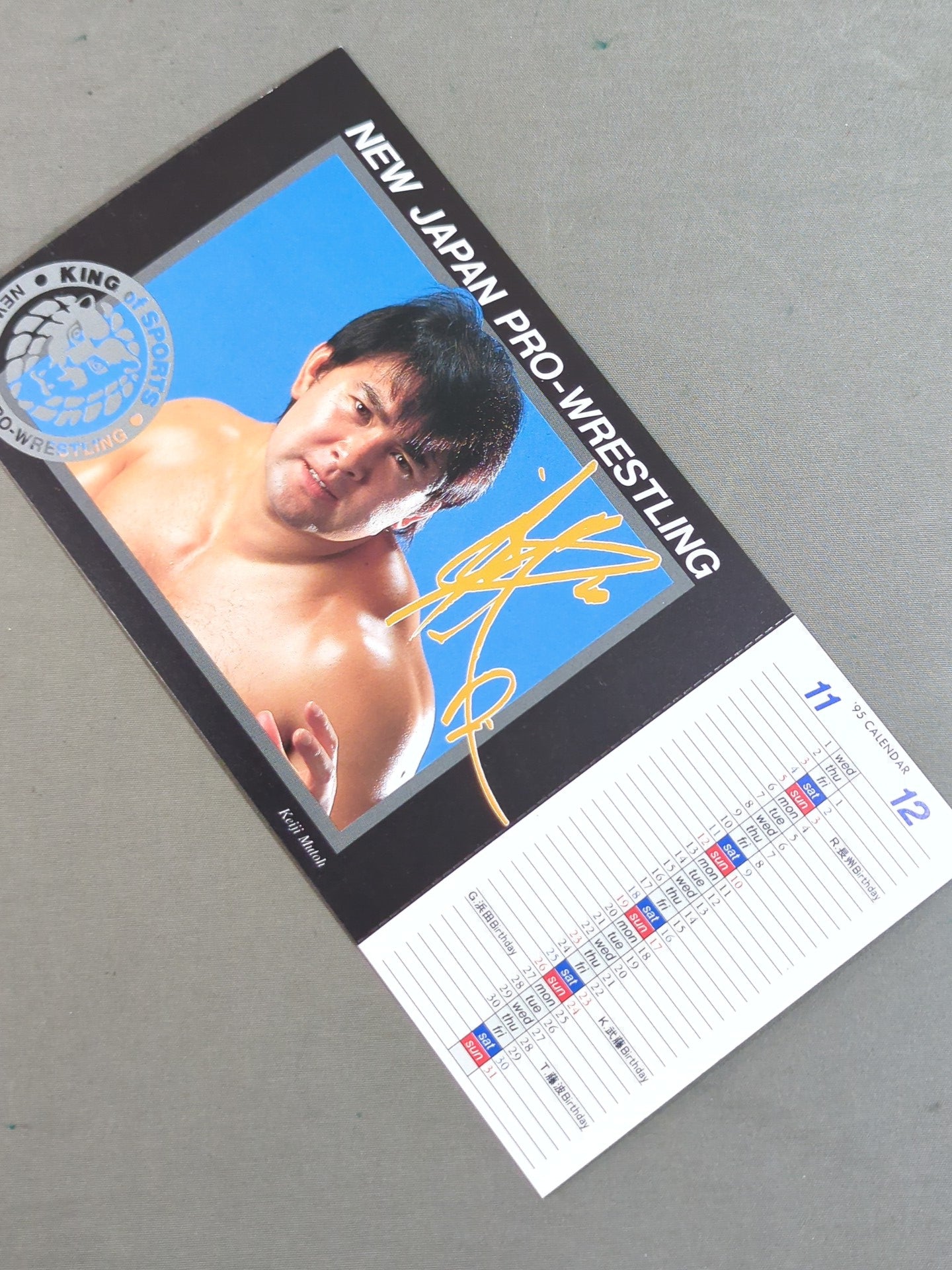 新日本プロレス 1995年 ポストカードカレンダー