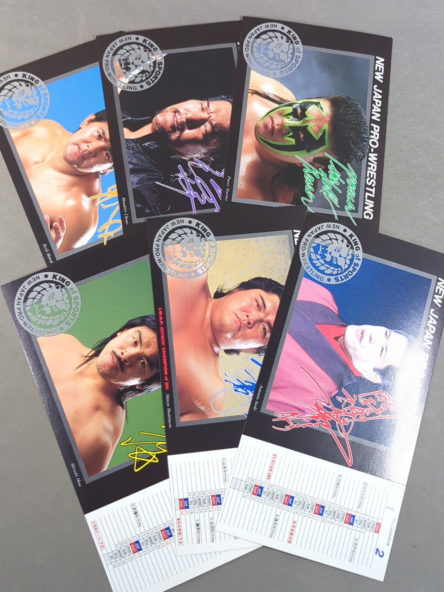 新日本プロレス 1995年 ポストカードカレンダー – 闘道館
