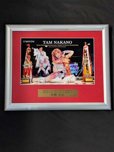 ★Double Crown Winner ★ Tam Nakano World & Wonder of Stardom hand signed autograph Commemorative Photo Frame