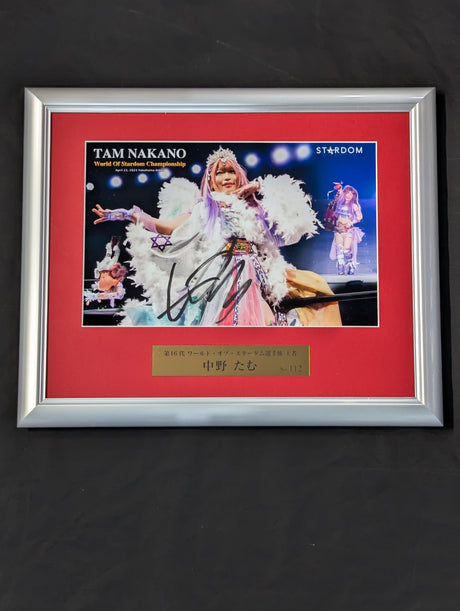 ★ World First Crown ★ Tam Nakano 16th World of Stardom hand signed autograph Commemorative Photo Frame