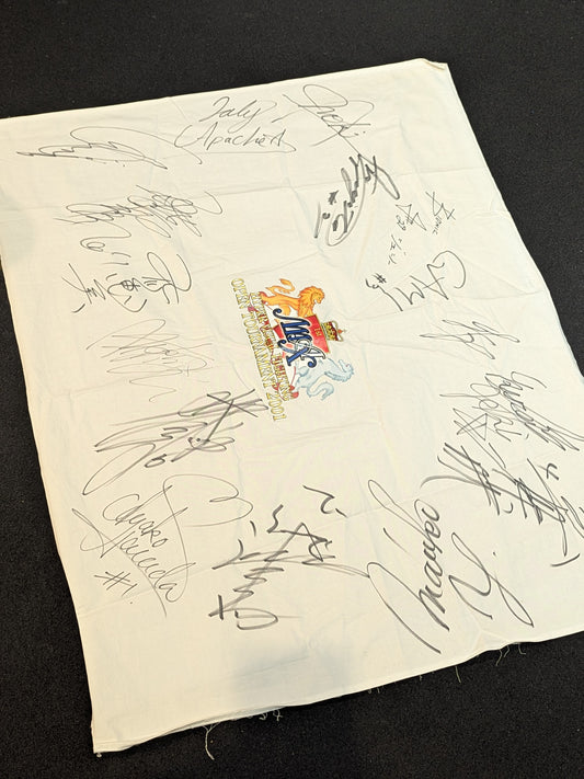 [16 fighters hand signed autograph 】ARSION  "HYPER VISUAL FIGHTING OPEN TOURNAMENT 2001"
