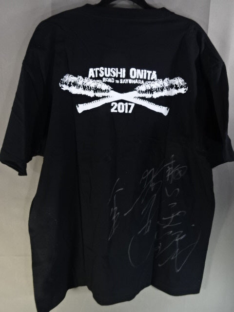直筆サイン入り】大仁田厚「ROAD TO SAYONARA 2017」Tシャツ①