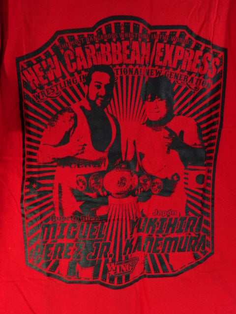 【金村キンタロー 直筆サイン入り】金村キンタローvsミゲル・ペレス・ジュニア Tシャツ①(レッド)
