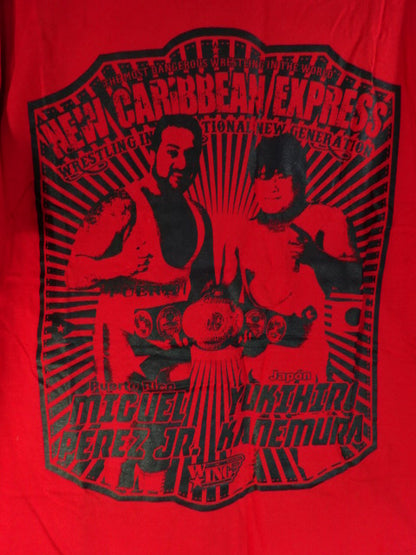 【金村キンタロー 直筆サイン入り】金村キンタローvsミゲル・ペレス・ジュニア Tシャツ①(レッド)