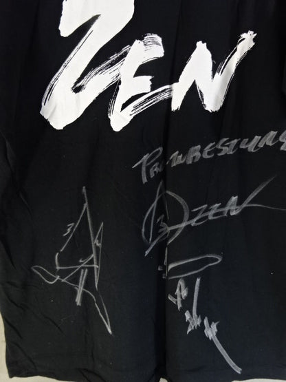 [3 fighters hand signed autograph ZEN T-shirt (1) (black× white)
