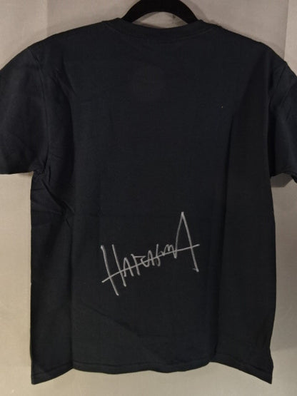 【hand signed autograph】 HARASHIMA Illustration T-Shirt (2) (Black)