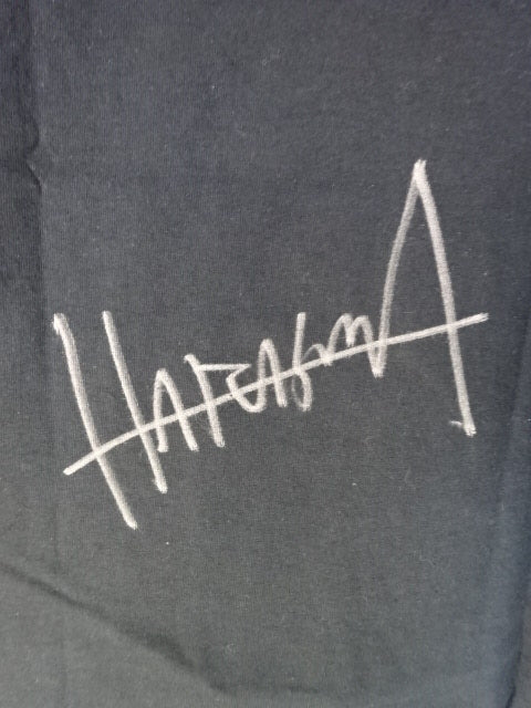 【hand signed autograph】 HARASHIMA Illustration T-Shirt (2) (Black)