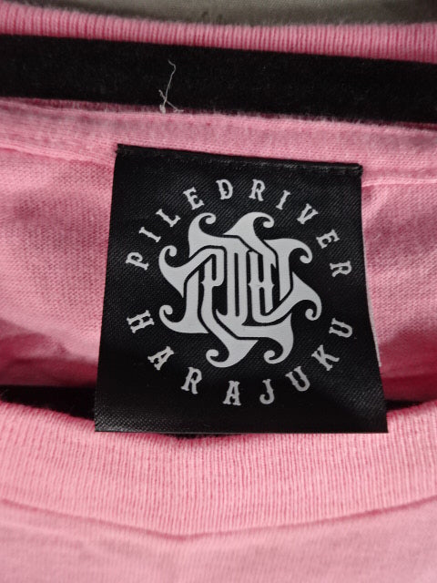 パイルドライバー原宿 ロゴ Tシャツ②(ピンク)