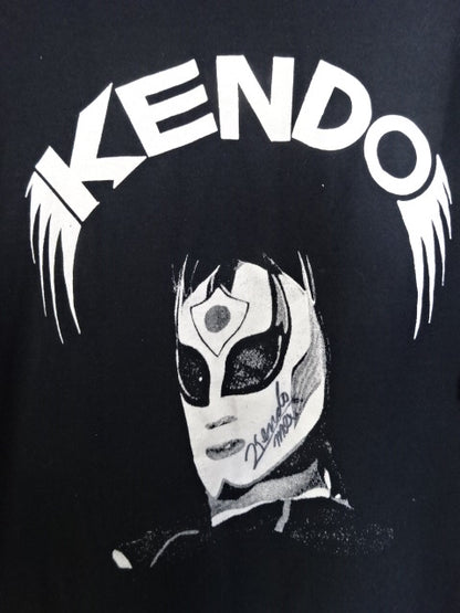 【直筆サイン入り】ケンドー イラスト Tシャツ①(ブラック)
