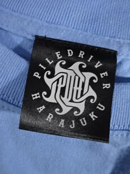 パイルドライバー原宿 ロゴ Tシャツ③(ライトブルー)