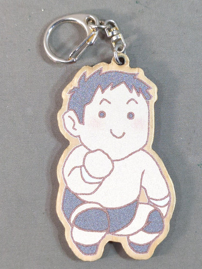 【hand signed autograph】 Hideyoshi Kamiya Wood Key Chain