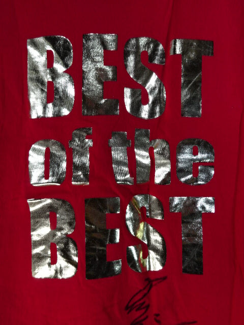 直筆サイン入り】宮原健斗「BEST of the BEST」Tシャツ①(レッド) – 闘道館
