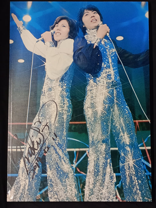 【Maki Ueda hand signed autograph】Beauty Pair Large Format Photo Panel