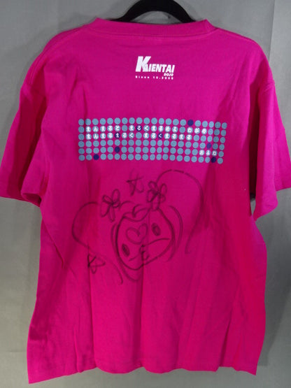 【hand signed autograph】 Ship "Ship de Pyong" T-shirt (1) (pink)