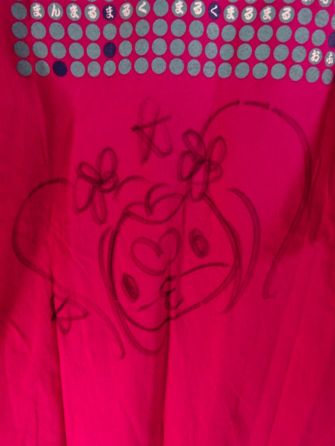 【hand signed autograph】 Ship "Ship de Pyong" T-shirt (1) (pink)