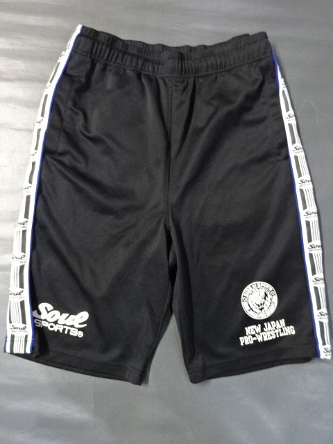 New Japan Pro Wrestling ×SOUL SPORTS Lion Mark  Jersey Shorts (1) (Black)