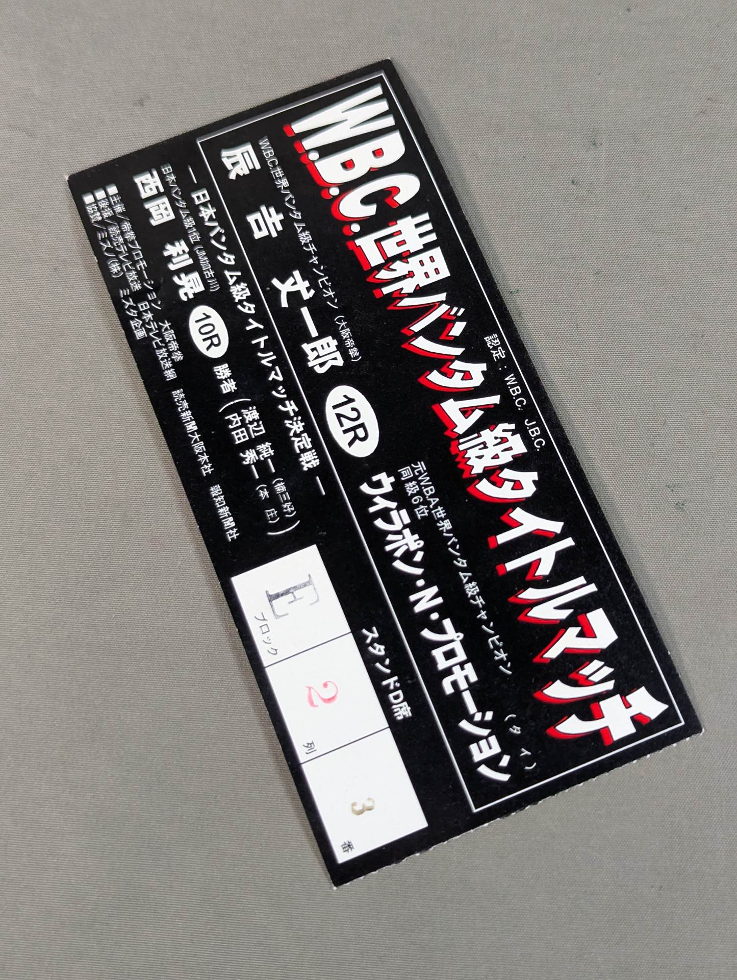 辰吉丈一郎vsウィラポン・ナコンルアン・プロモーション(第1戦) – 闘道館