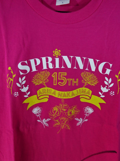 【hand signed autograph】 Arisa Nkajima  15th Anniversary T-shirt