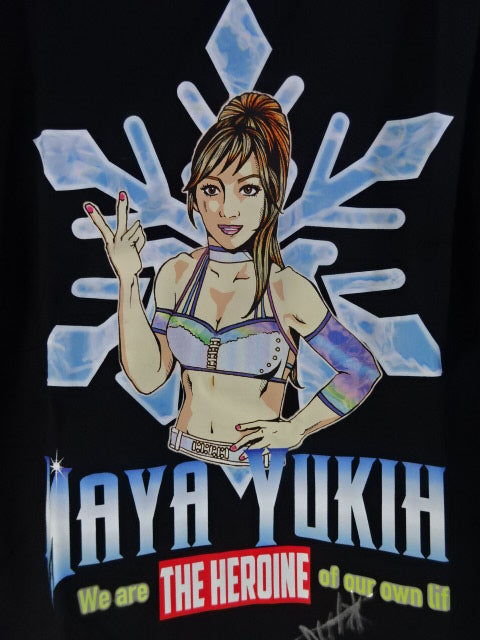 【hand signed autograph】 Maya Yukihi  Illustration T-Shirts(2) (Black)