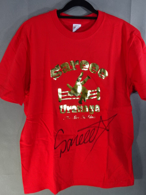 【hand signed autograph】 Sareee (SARRAY)  " Back Throw T-Shirt (2) (Red)