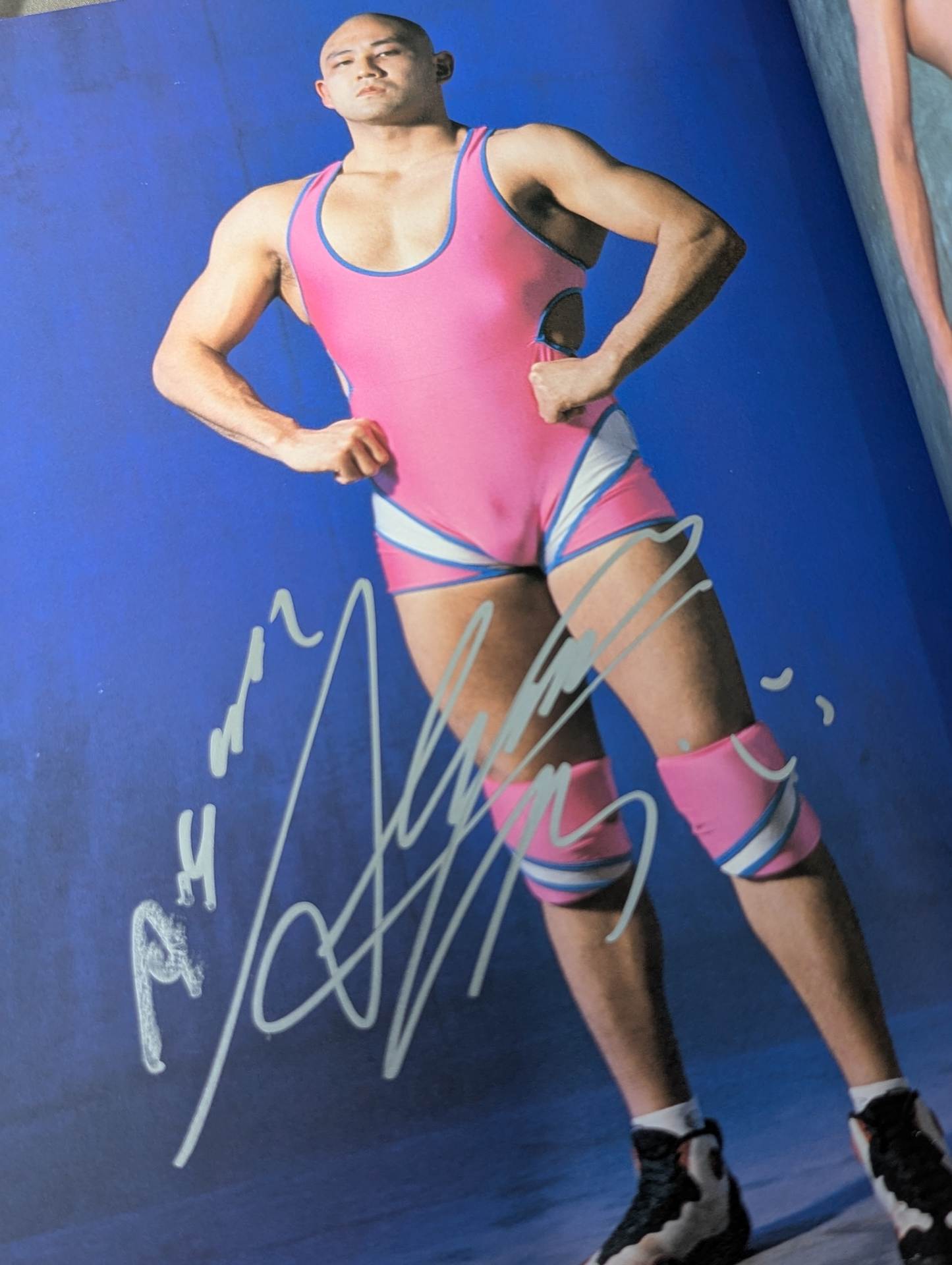 [2 fighters hand signed autograph Fighting man Nobuyoshi Araki vs. 11 pro wrestler