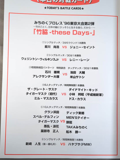 ★ Life vs HAYABUSA ★ Michinoku Pro Wrestling  Official Brochure Vol.24