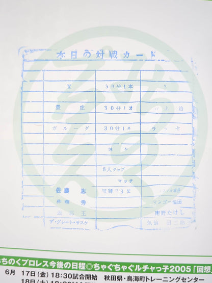 【2選手直筆サイン入り】みちのくプロレス オフィシャルパンフレット Vol.99