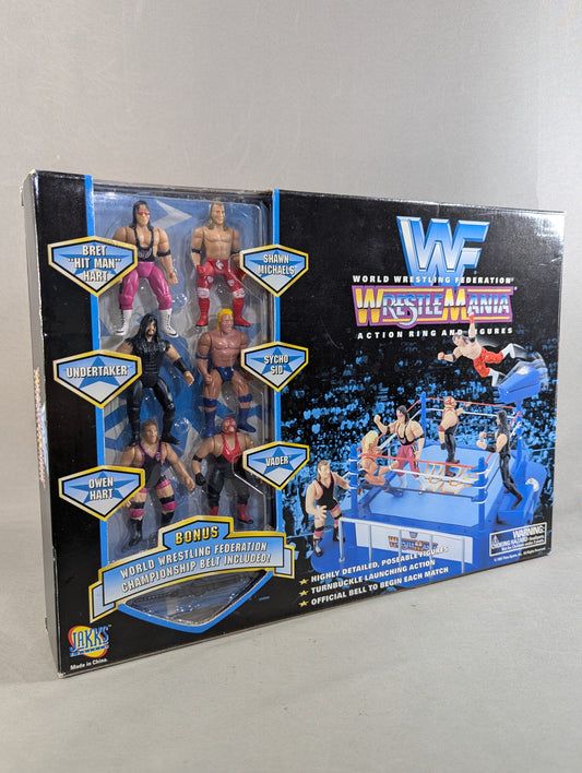 WWF WRESTLEMANIA ACTION RING AND FIGURES